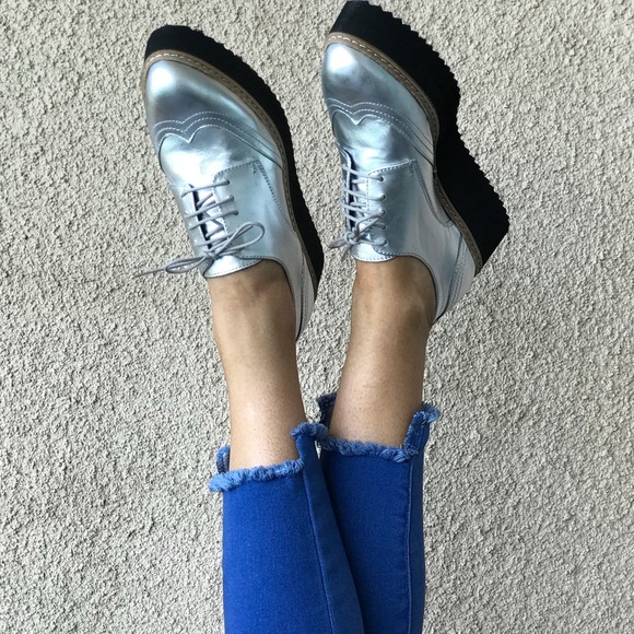 Anthropologie Shoes - Made in Spain Wingtip Platform Boyfriend Oxfords